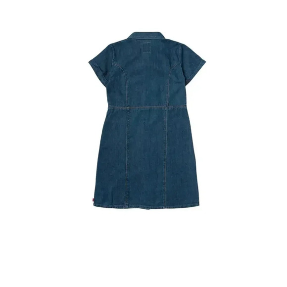 LEVI'S GIRLS BLUE DENIM BUTTON DRESS. 10-12 YEARS - Picture 3 of 3
